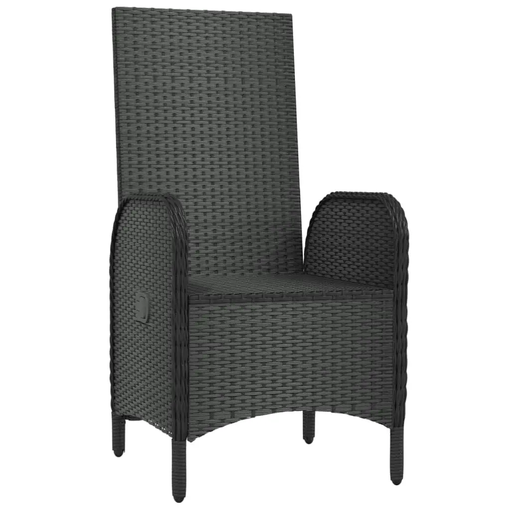 Outdoor Chairs 2 pcs Poly Rattan Black 310561