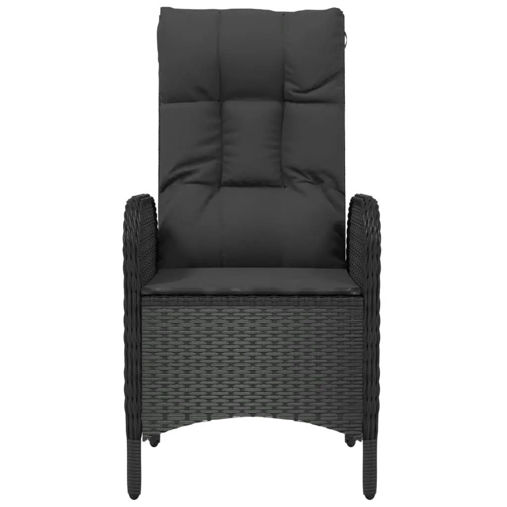 Outdoor Chairs 2 pcs Poly Rattan Black 310561