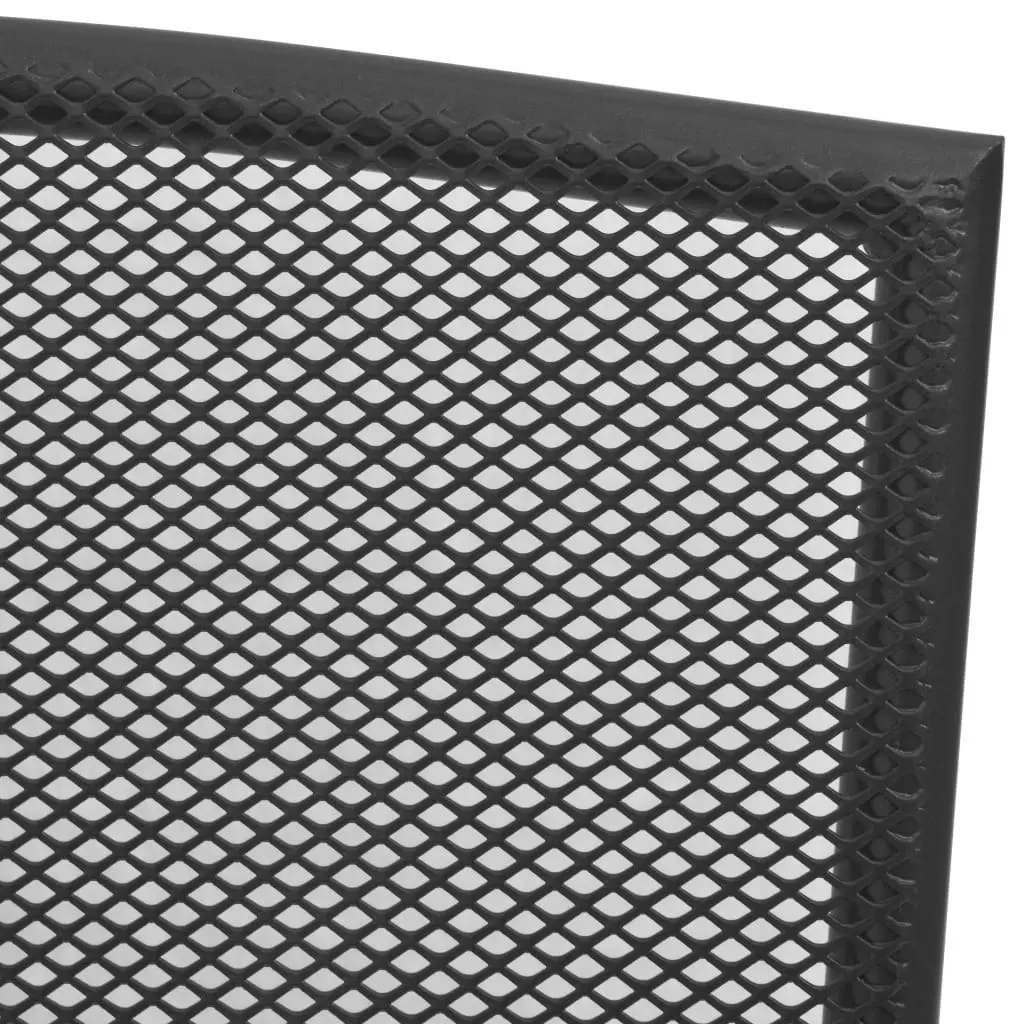 Outdoor Chairs 4 pcs Mesh Design Anthracite Steel 310154