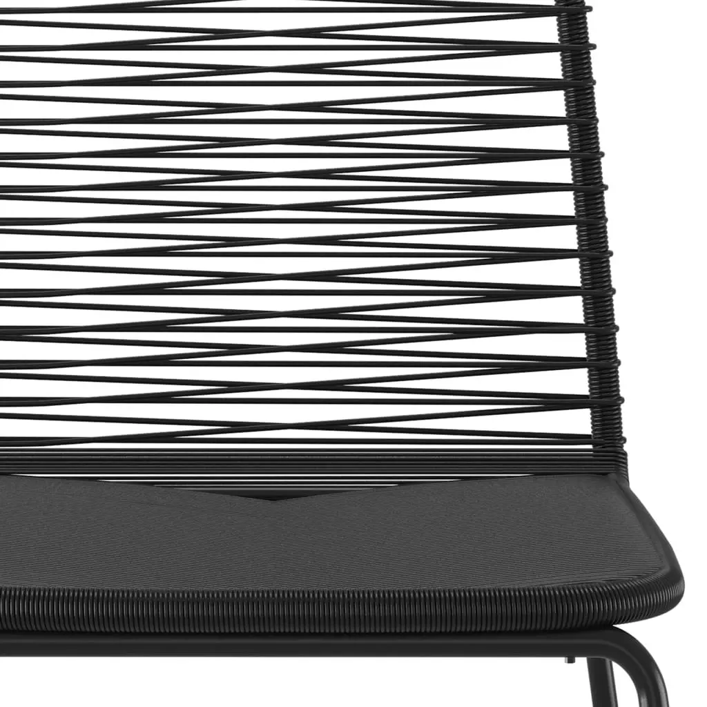 Outdoor Chairs 4 pcs Poly Rattan Black 313112