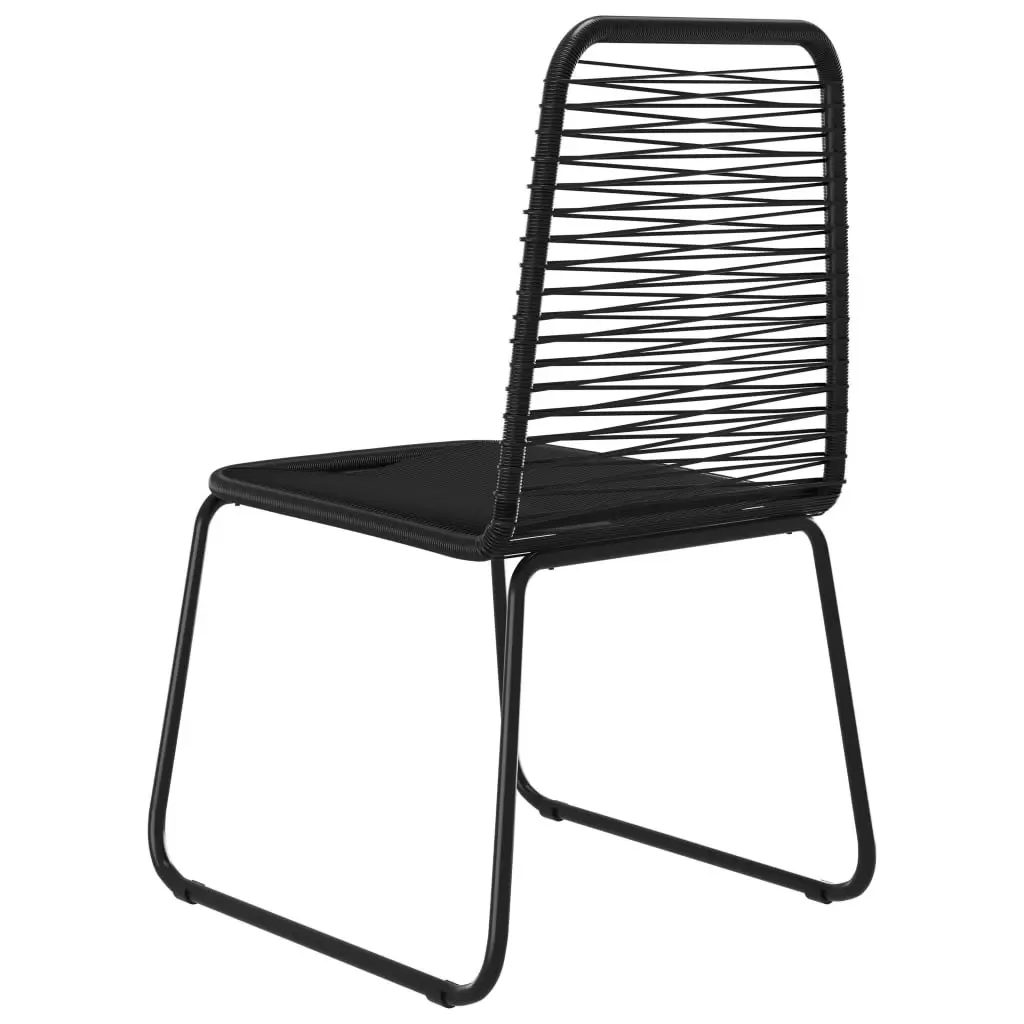 Outdoor Chairs 4 pcs Poly Rattan Black 313112