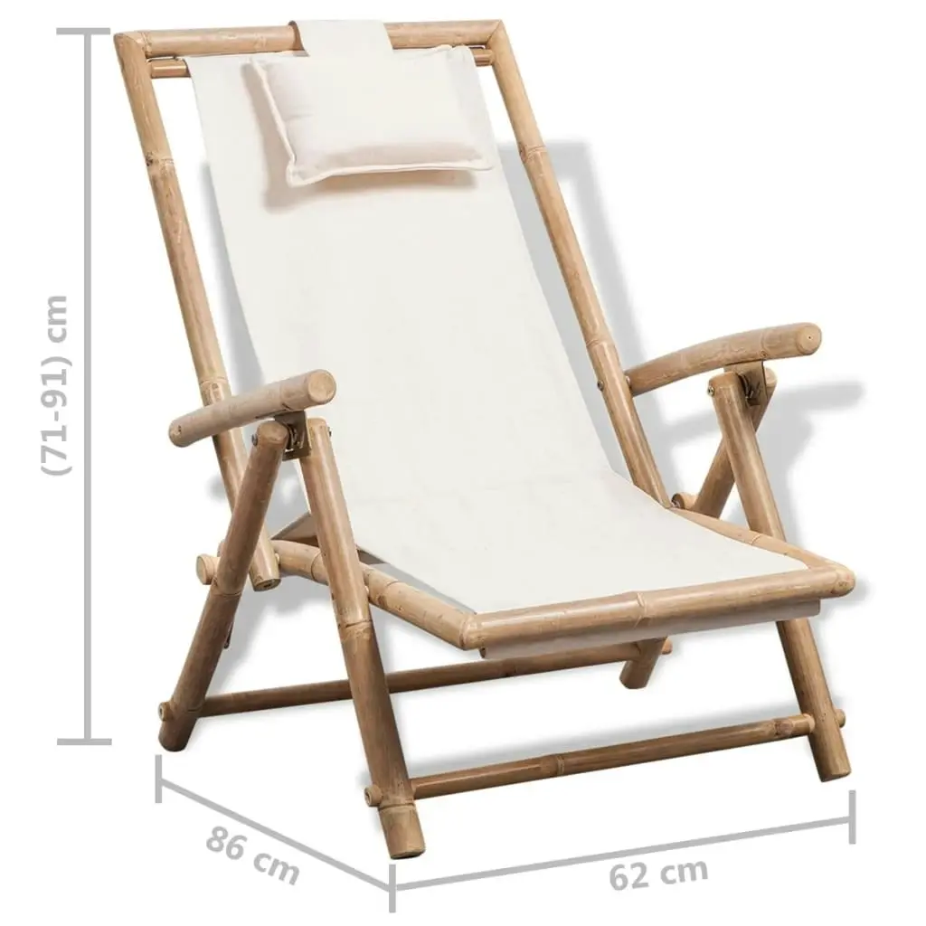 Outdoor Deck Chair Bamboo 41893