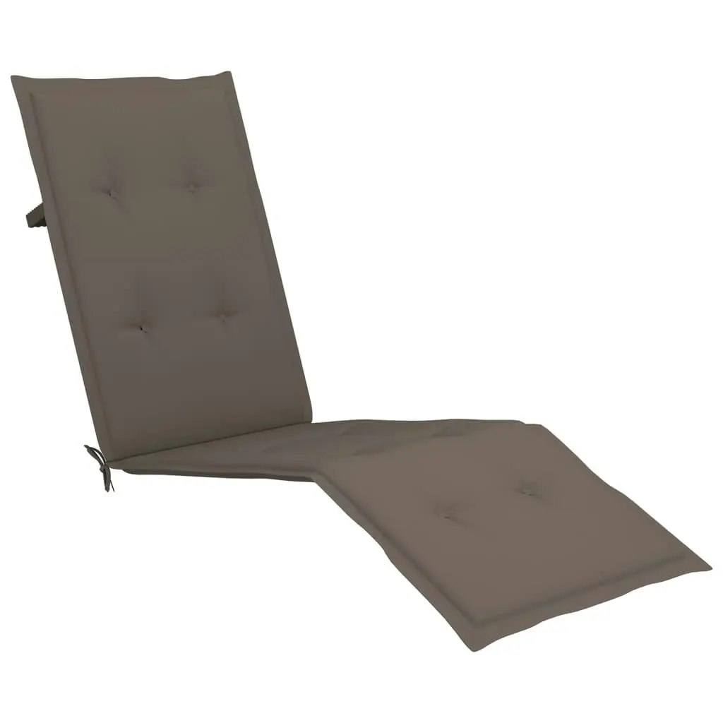 Outdoor Deck Chair with Footrest and Cushion Solid Acacia Wood 3064022