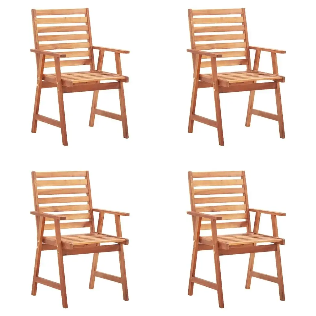 Outdoor Dining Chairs 4 pcs with Cushions Solid Acacia Wood 3078320