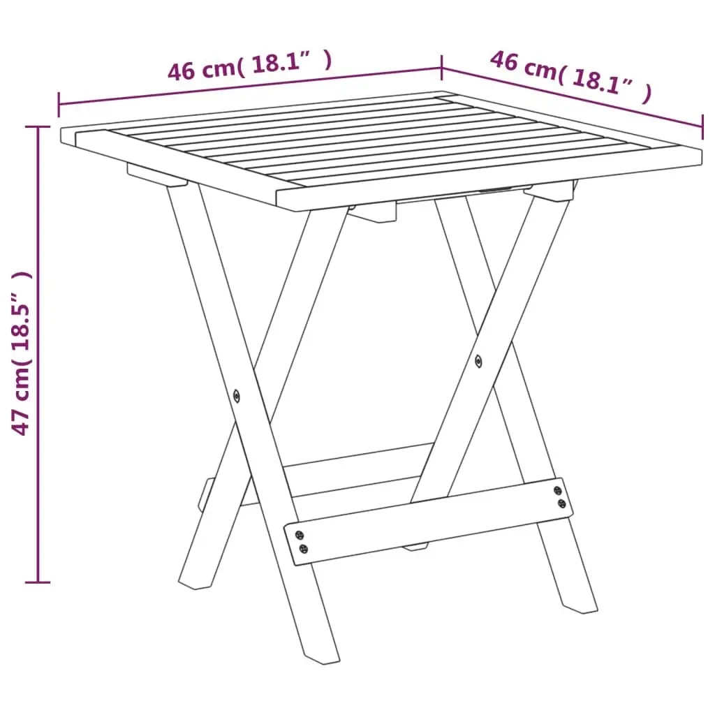 Outdoor Deck Chair with Footrest and Table Solid Wood Acacia 3120439