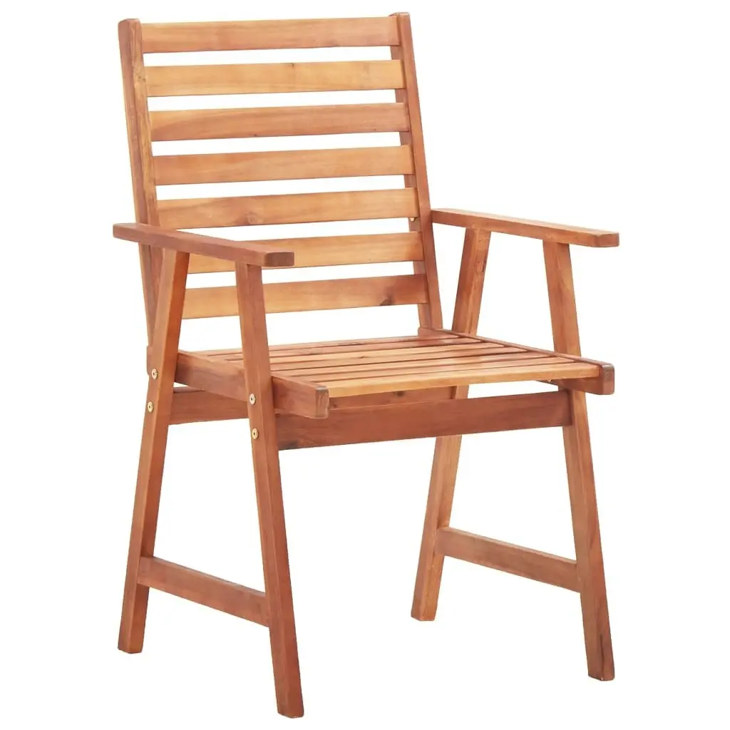 Outdoor Dining Chairs 2 pcs Solid Acacia Wood 46312