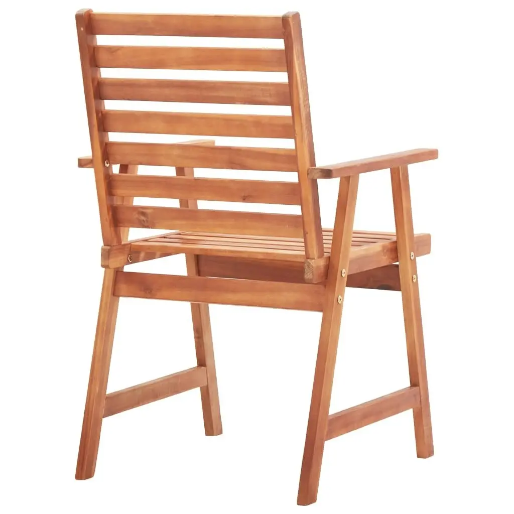 Outdoor Dining Chairs 2 pcs Solid Acacia Wood 46312