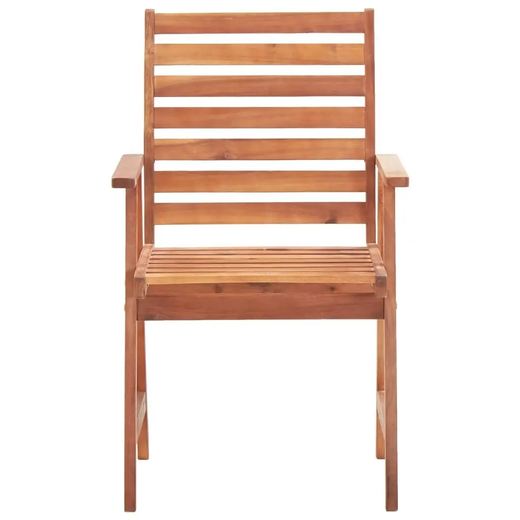 Outdoor Dining Chairs 2 pcs Solid Acacia Wood 46312