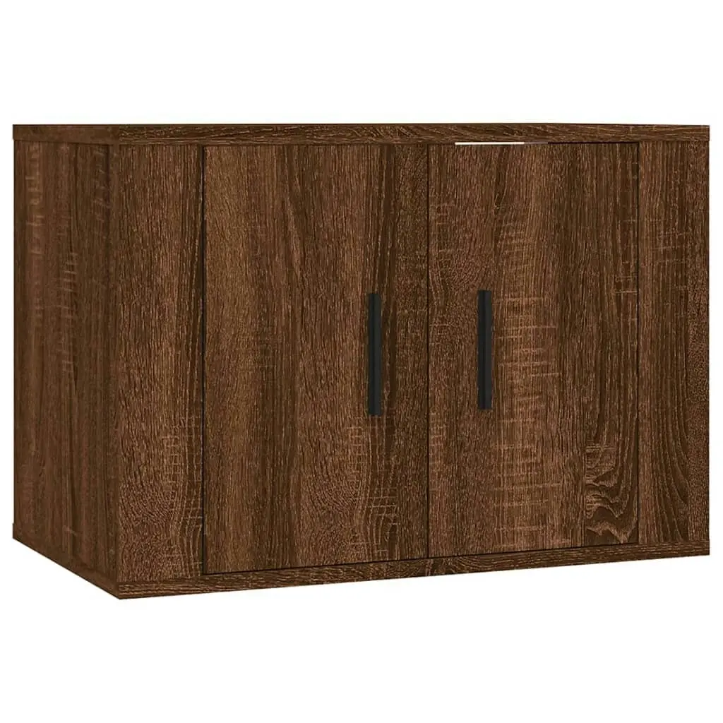 2 Piece TV Cabinet Set Brown Oak Engineered Wood 3188725