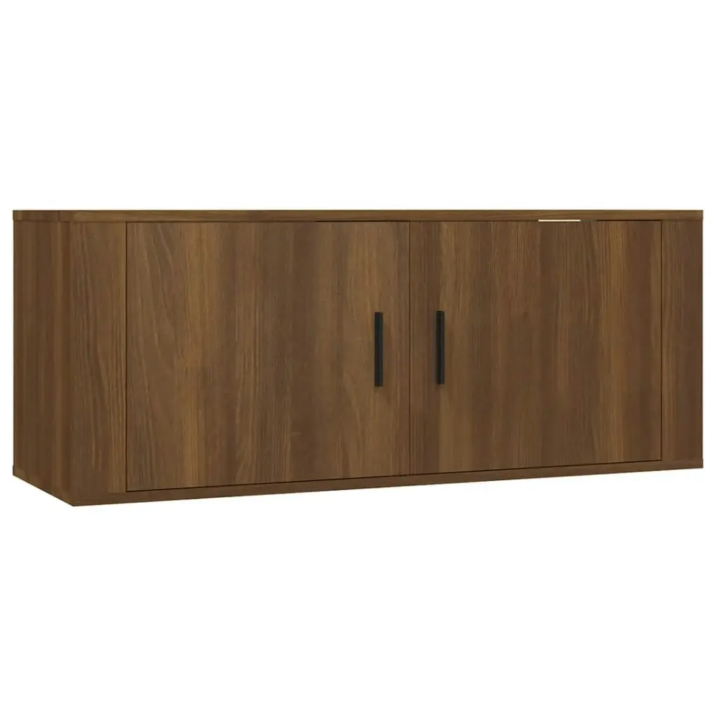 2 Piece TV Cabinet Set Brown Oak Engineered Wood 3188485