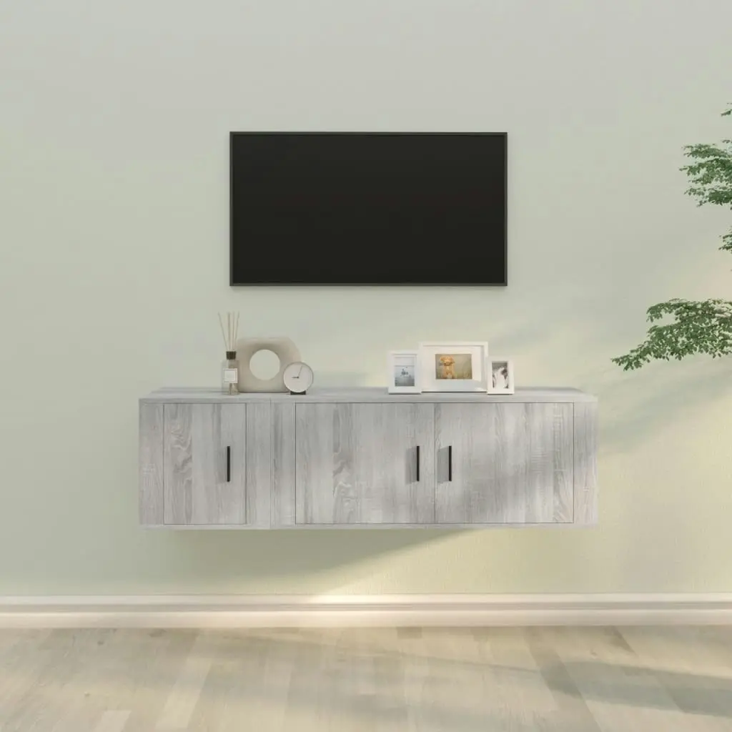 2 Piece TV Cabinet Set Grey Sonoma Engineered Wood 3188428