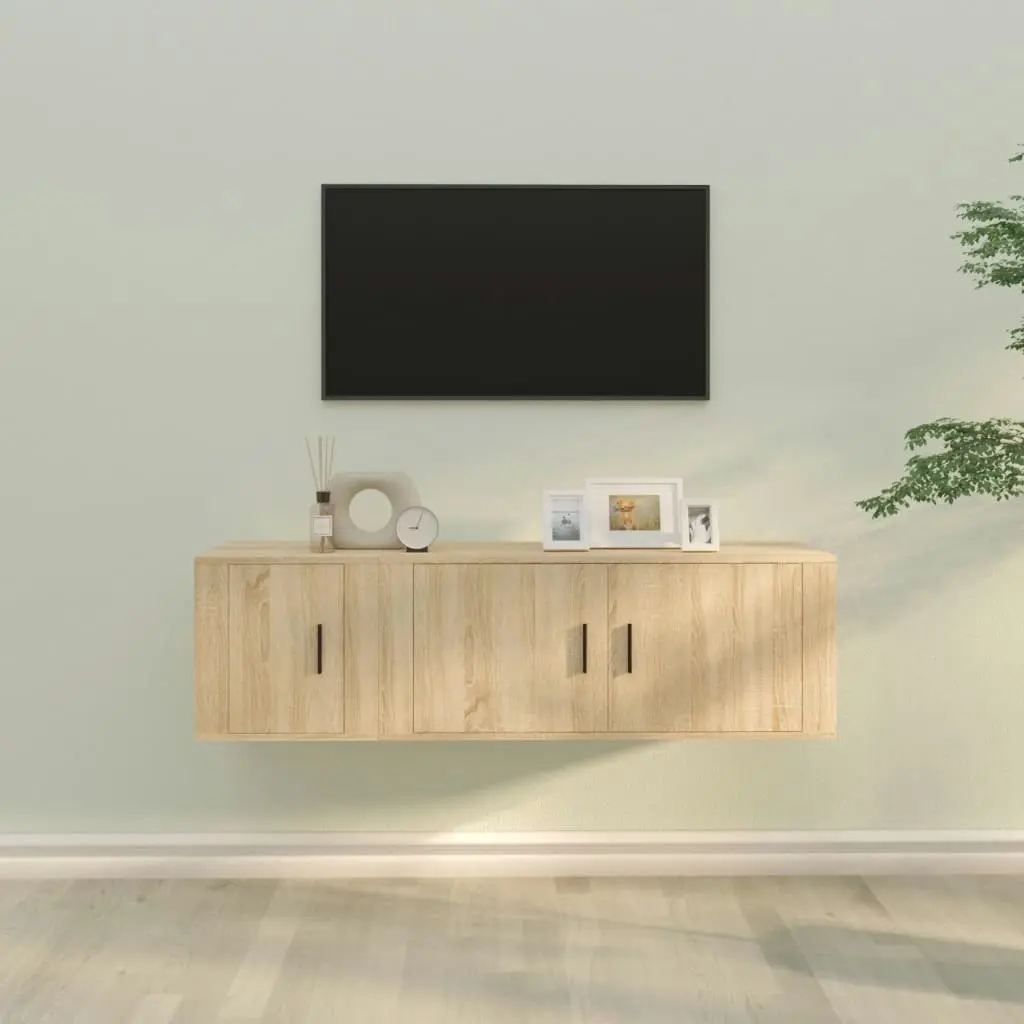 2 Piece TV Cabinet Set Sonoma Oak Engineered Wood 3188425