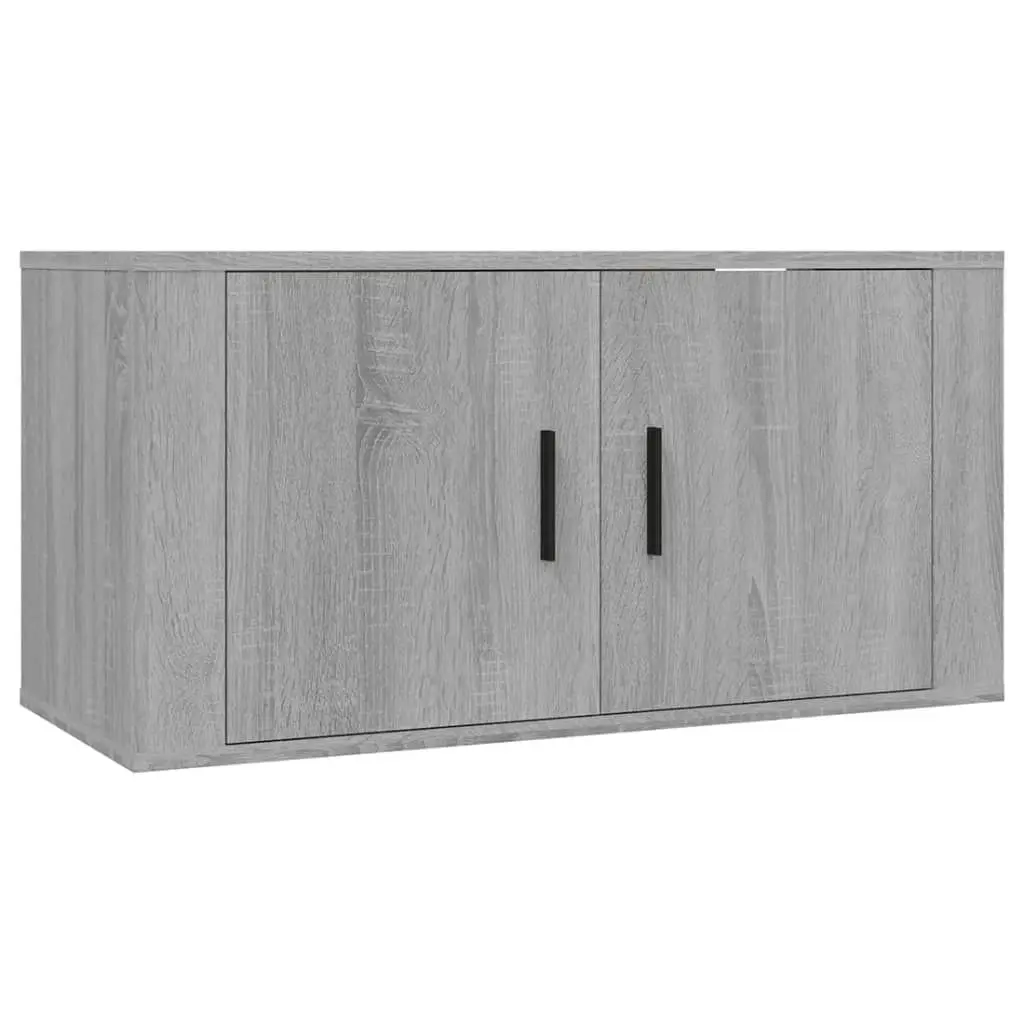 2 Piece TV Cabinet Set Concrete Grey Engineered Wood 3188730