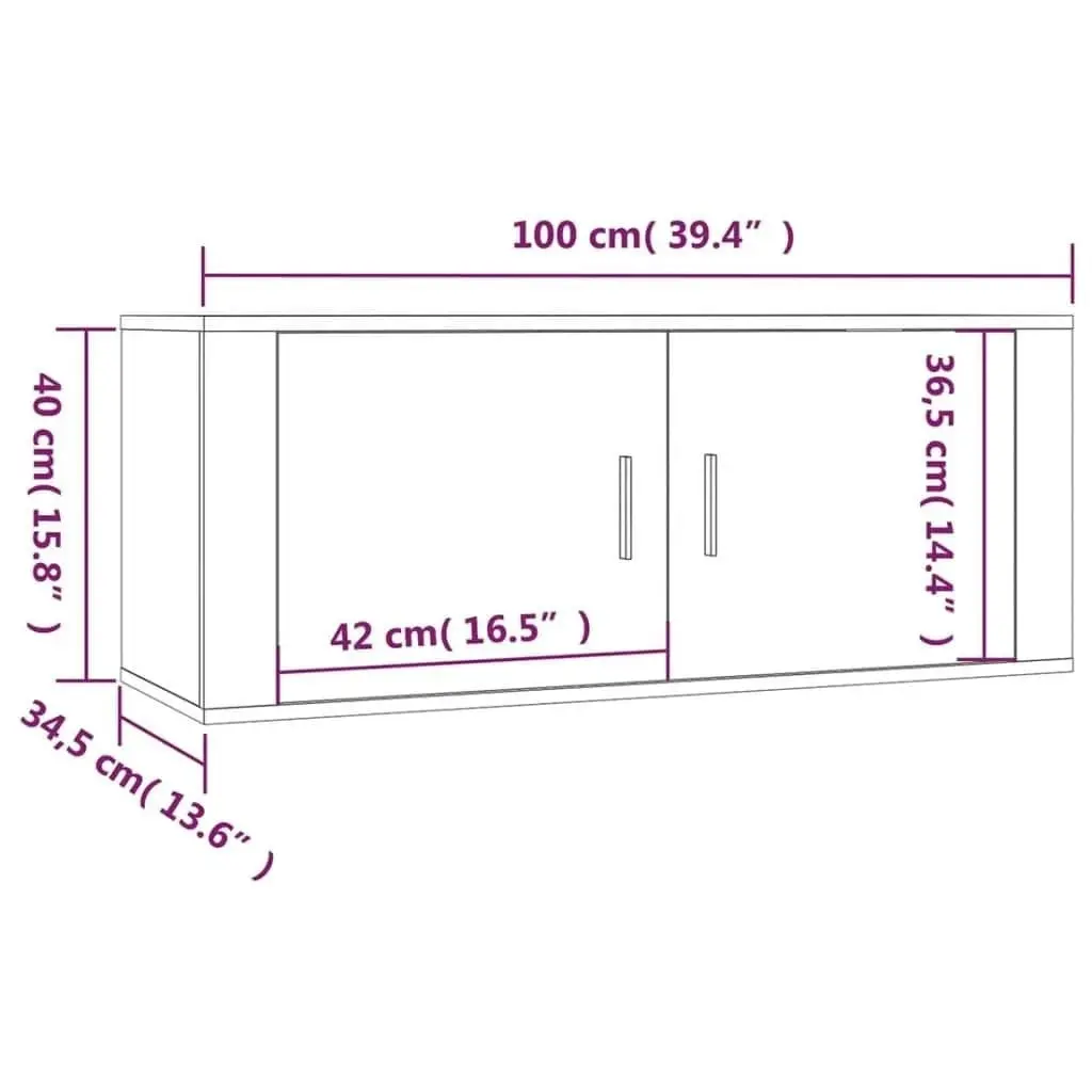 2 Piece TV Cabinet Set Sonoma Oak Engineered Wood 3188737