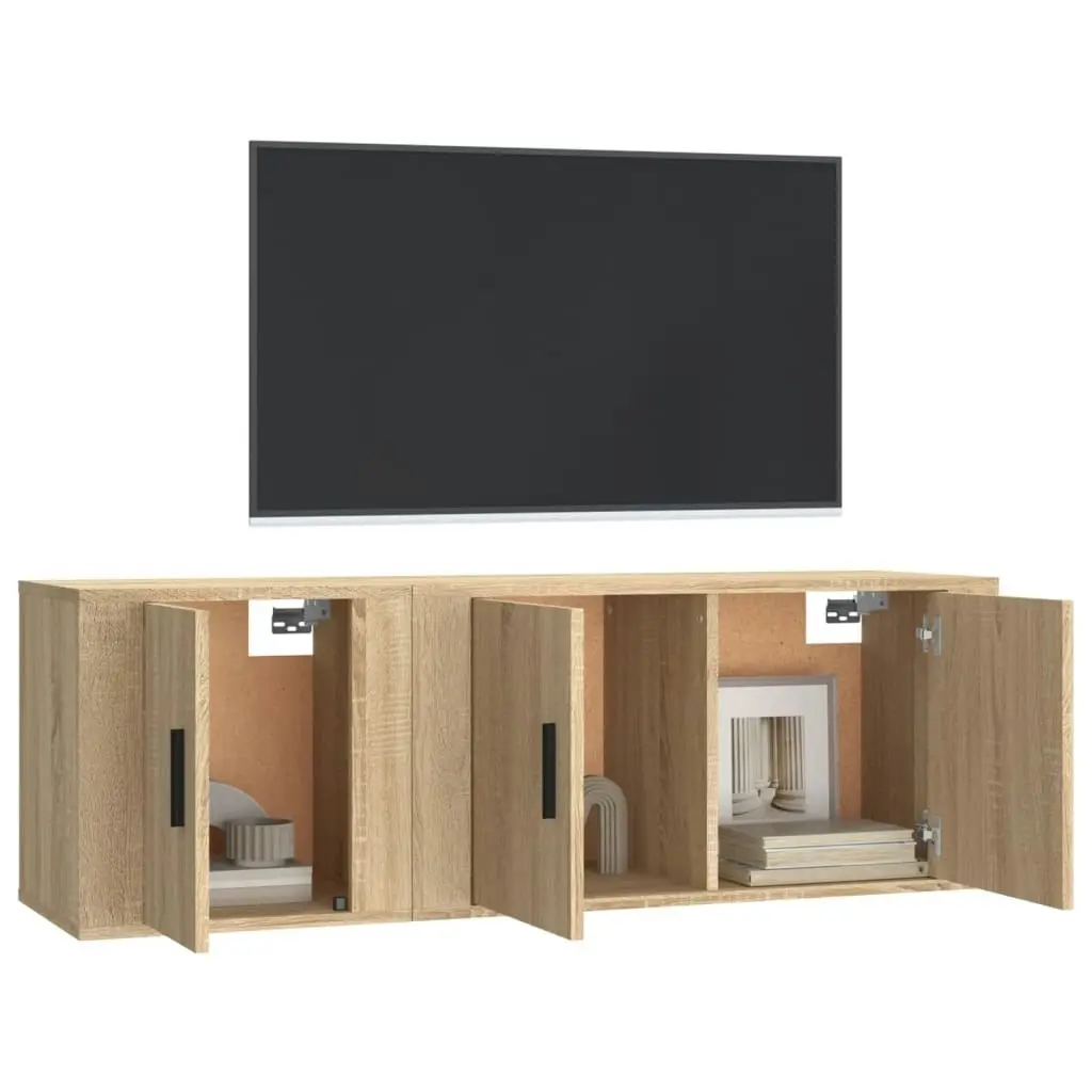 2 Piece TV Cabinet Set Sonoma Oak Engineered Wood 3188409