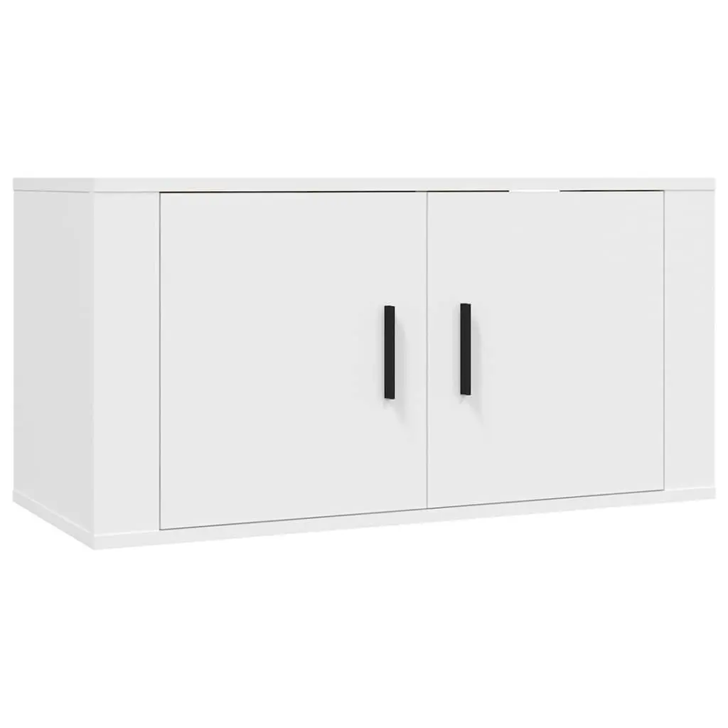 2 Piece TV Cabinet Set White Engineered Wood 3188406