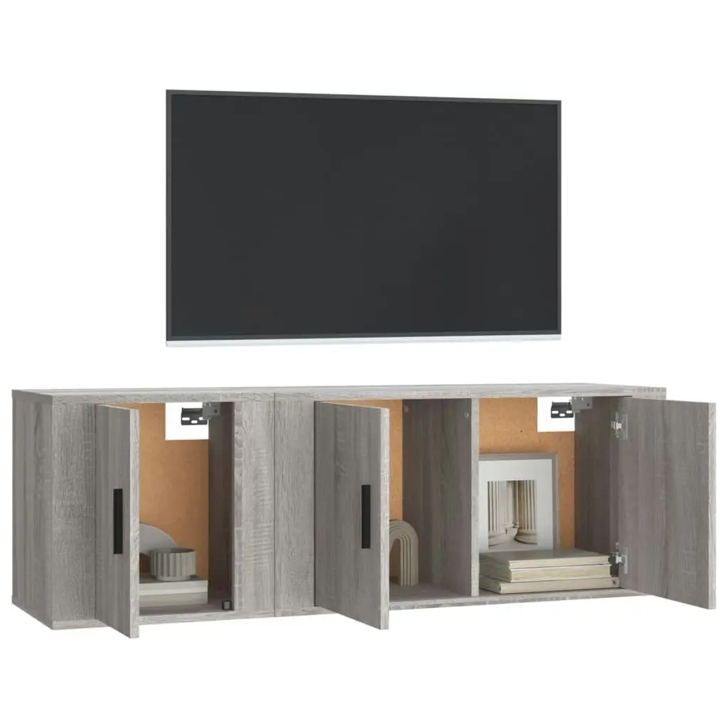 2 Piece TV Cabinet Set Grey Sonoma Engineered Wood 3188412