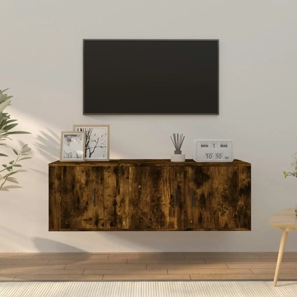 2 Piece TV Cabinet Set Smoked Oak Engineered Wood 3188411