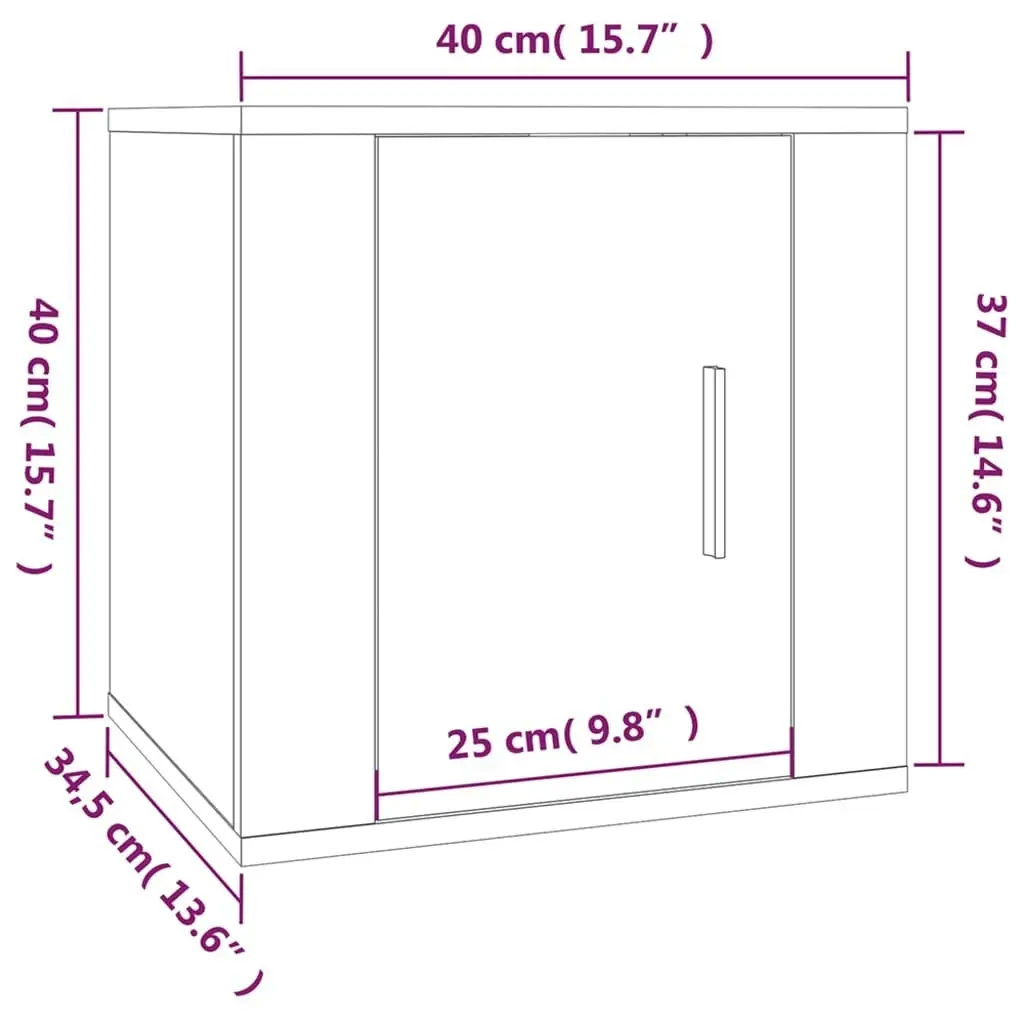 2 Piece TV Cabinet Set Smoked Oak Engineered Wood 3188411