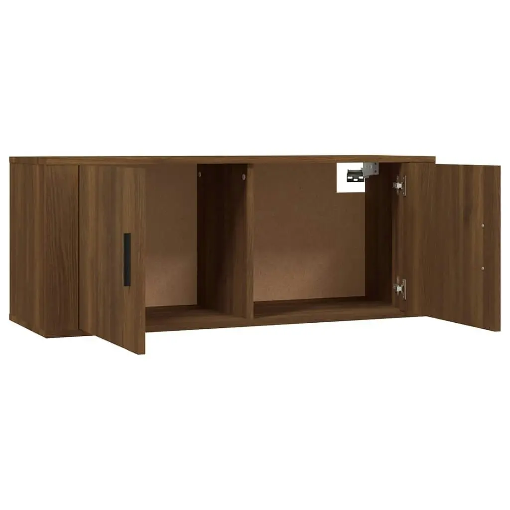 3 Piece TV Cabinet Set Brown Oak Engineered Wood 3188421