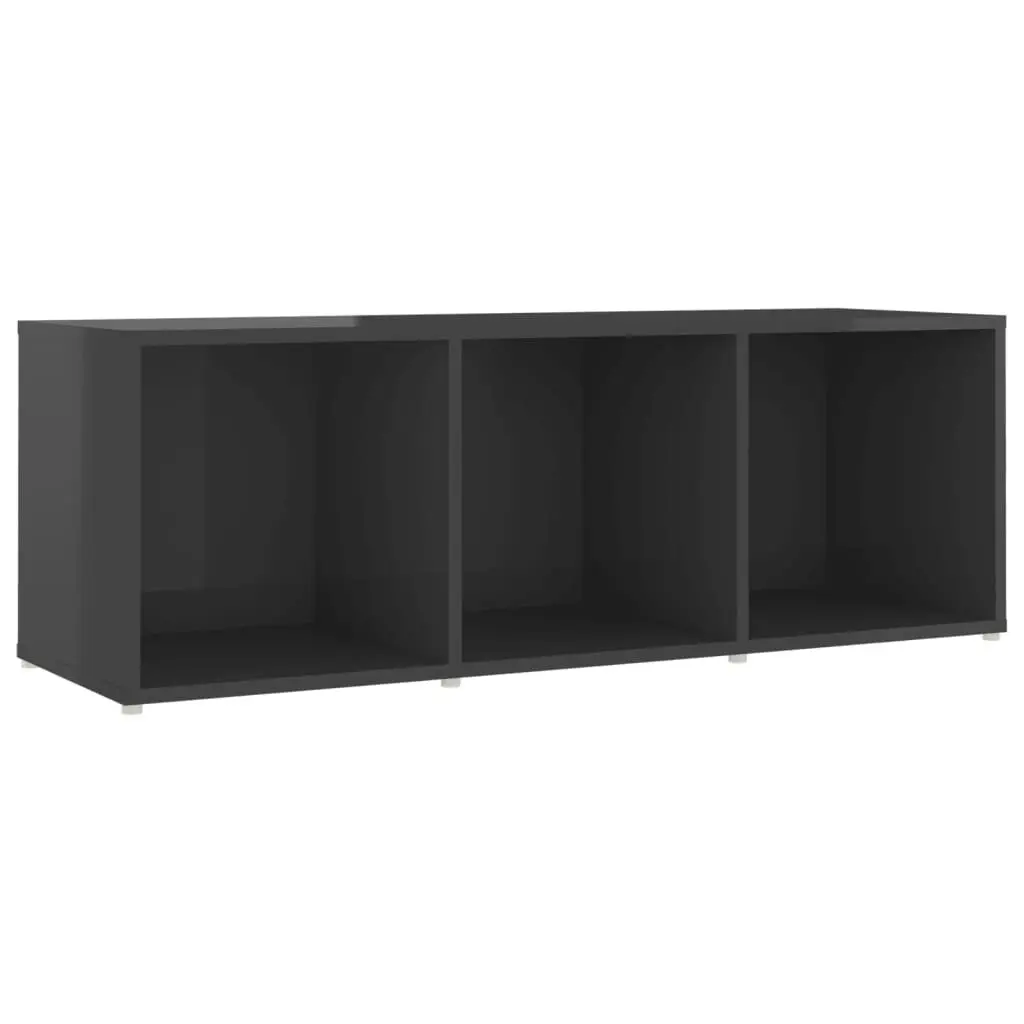 3 Piece TV Cabinet Set High Gloss Grey Engineered Wood 3080086