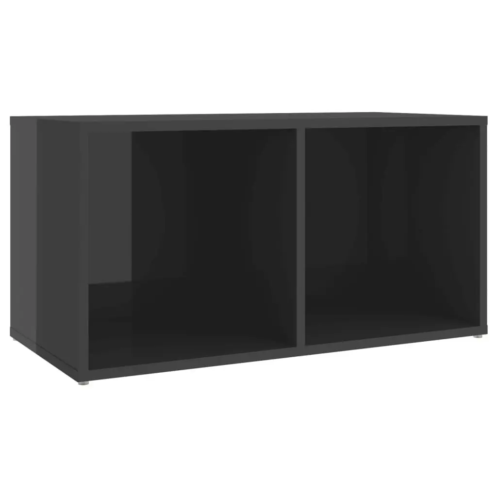 3 Piece TV Cabinet Set High Gloss Grey Engineered Wood 3080086