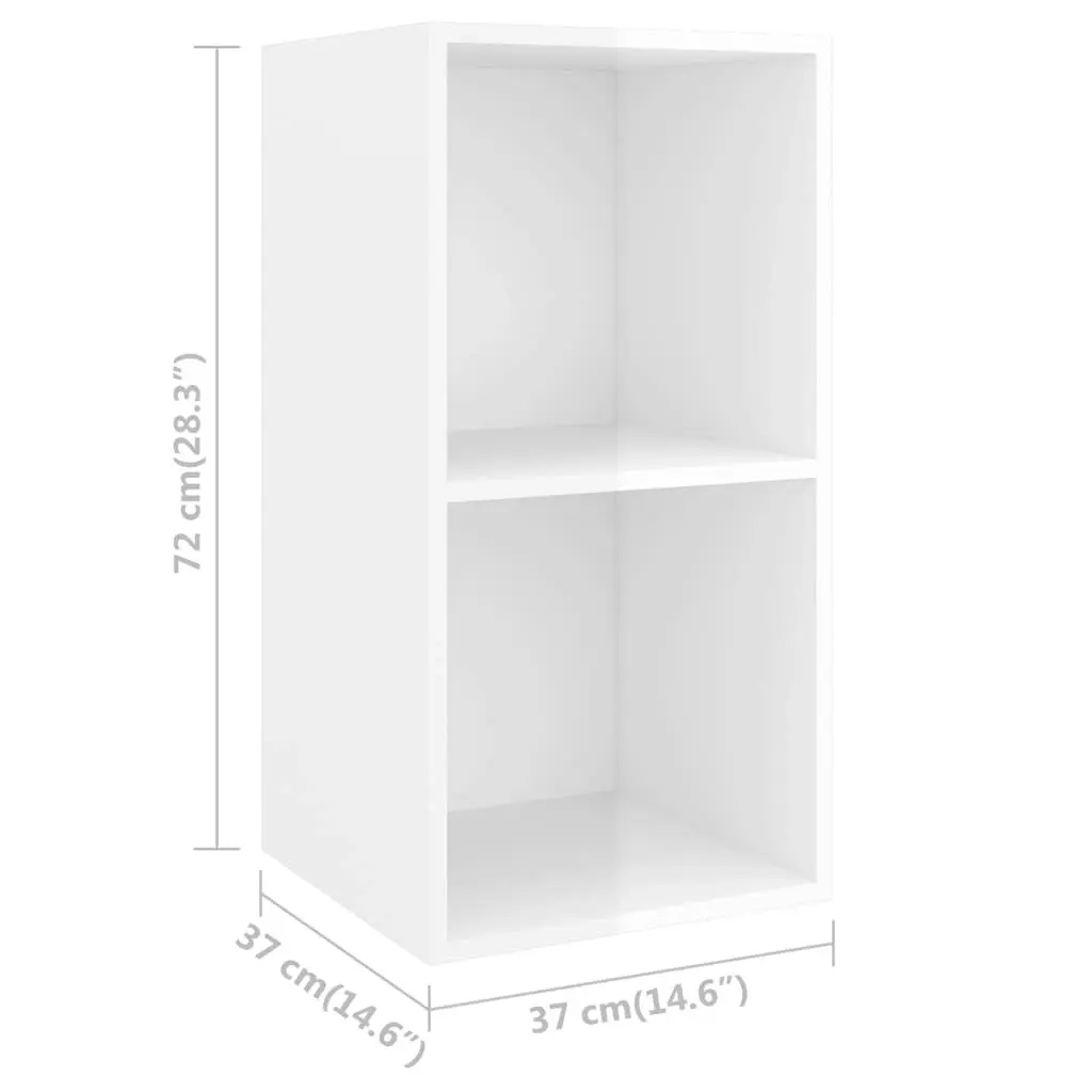 3 Piece TV Cabinet Set High Gloss White Engineered Wood 3079634