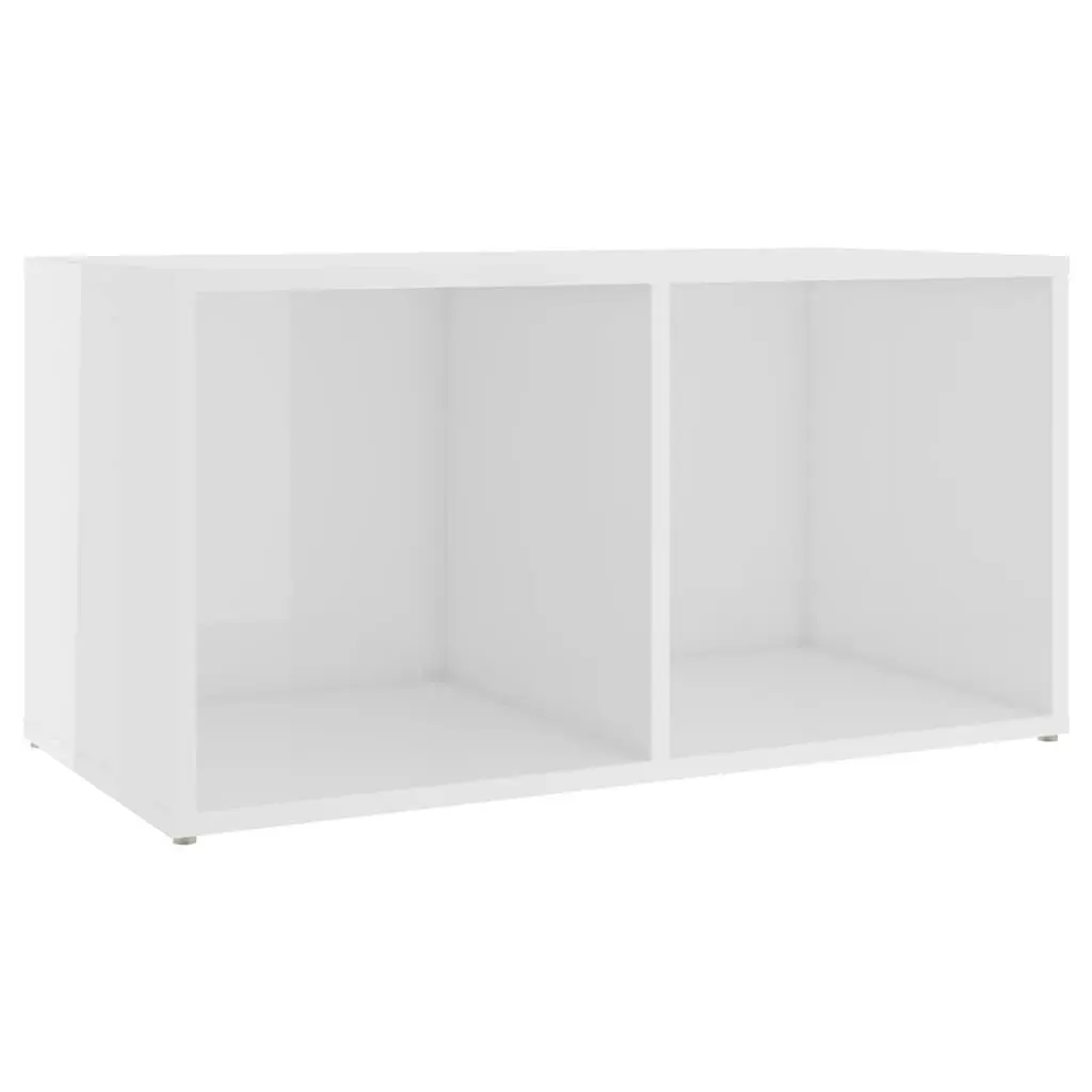 3 Piece TV Cabinet Set High Gloss White Engineered Wood 3080084