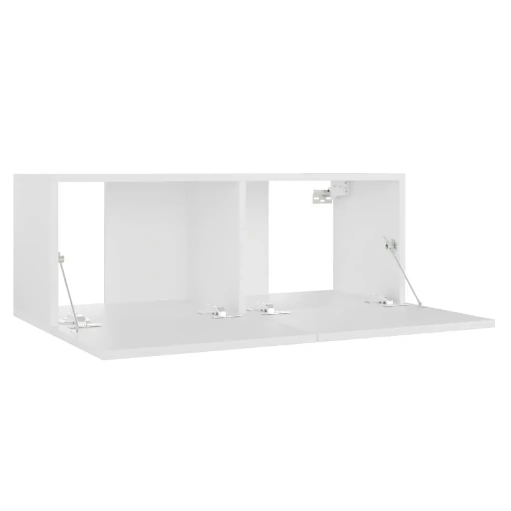 3 Piece TV Cabinet Set White Engineered Wood 3078658