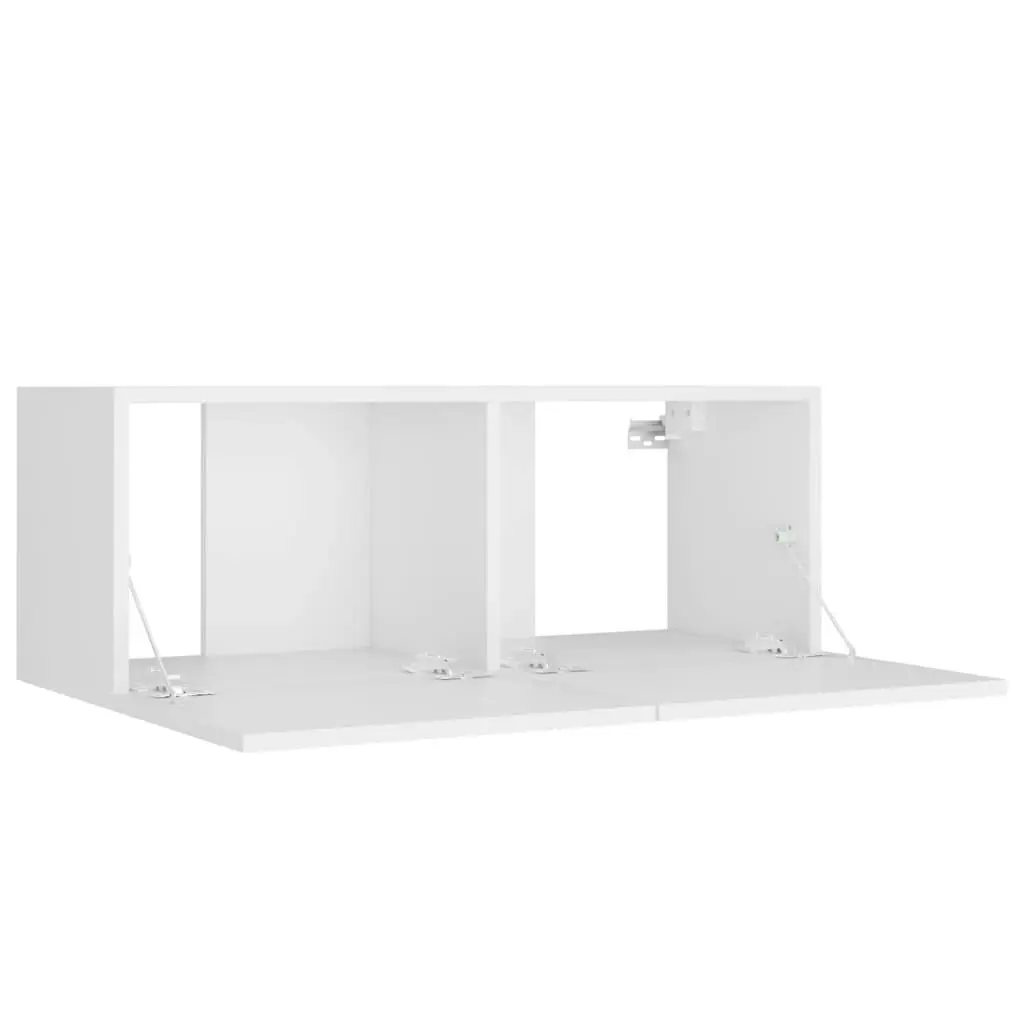 4 Piece TV Cabinet Set White Engineered Wood 3114198