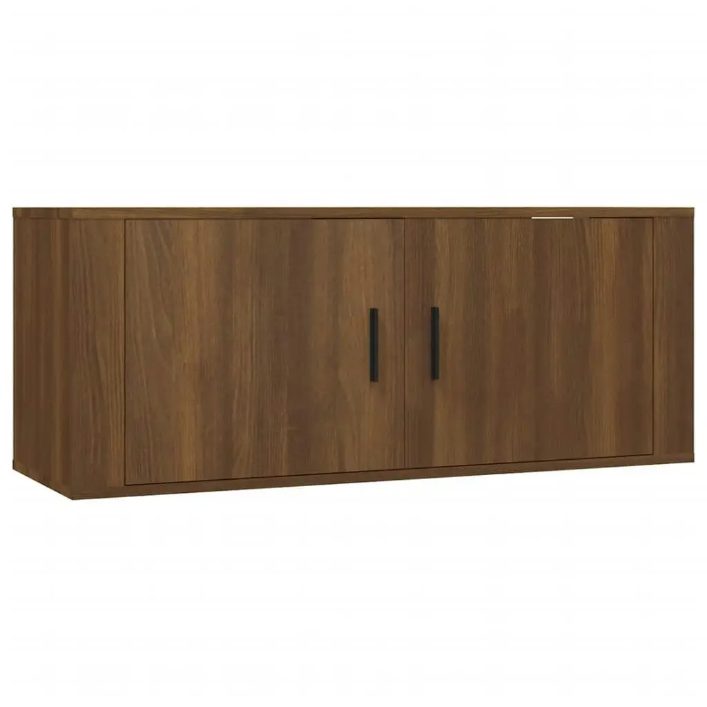 5 Piece TV Cabinet Set Brown Oak Engineered Wood 3188637