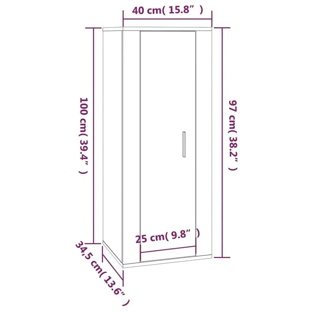 5 Piece TV Cabinet Set High Gloss White Engineered Wood 3188776