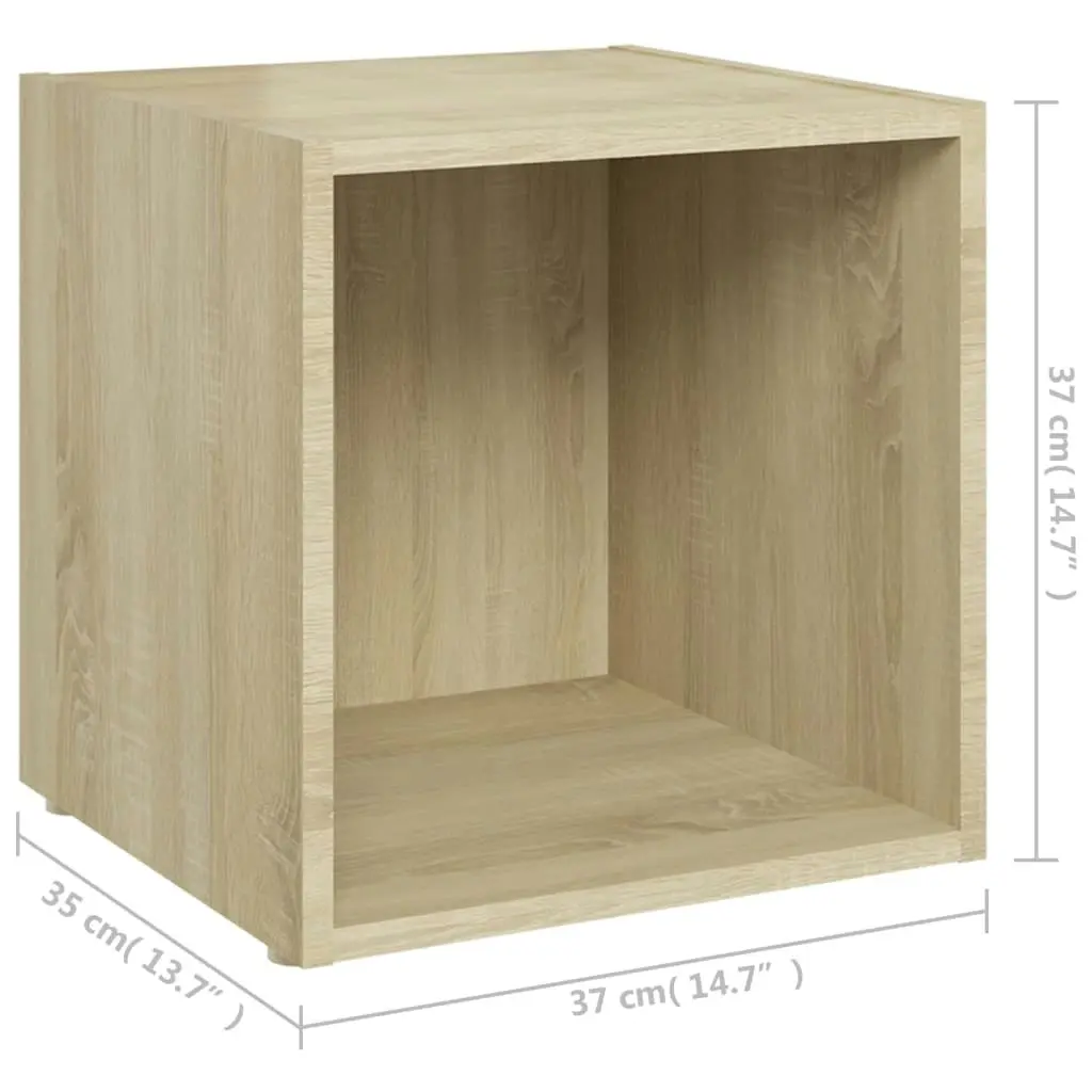 6 Piece TV Cabinet Set Sonoma Oak Engineered Wood 3080054