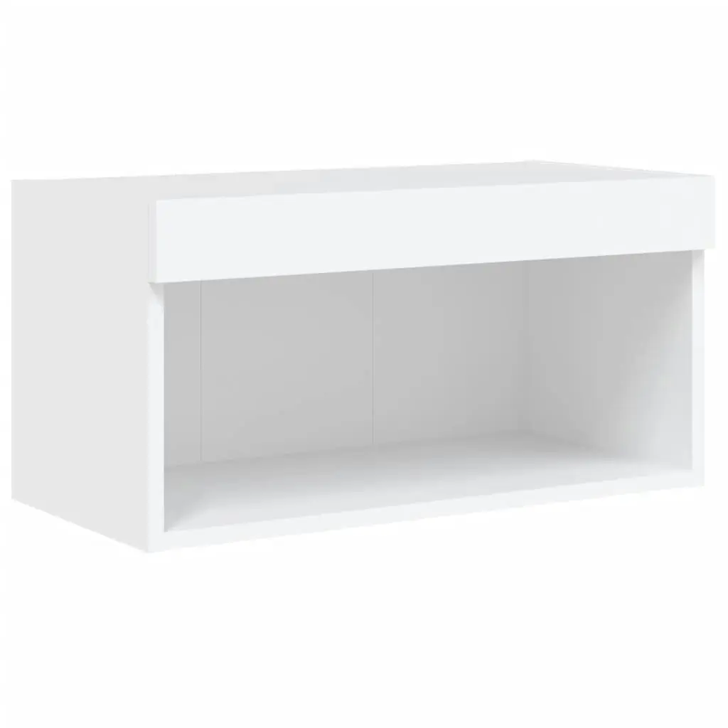 6 Piece TV Wall Units with LED White Engineered Wood 3216704