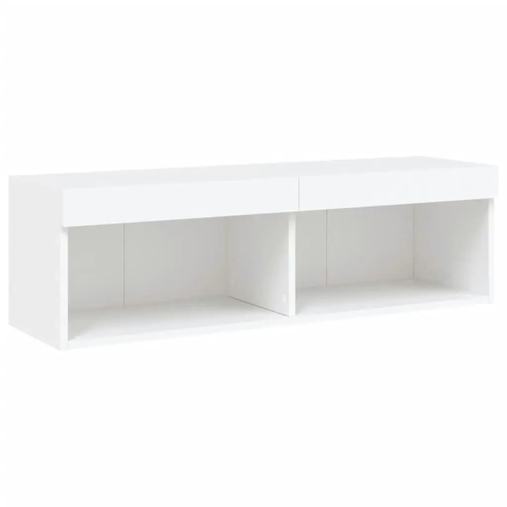 6 Piece TV Wall Units with LED White Engineered Wood 3216704