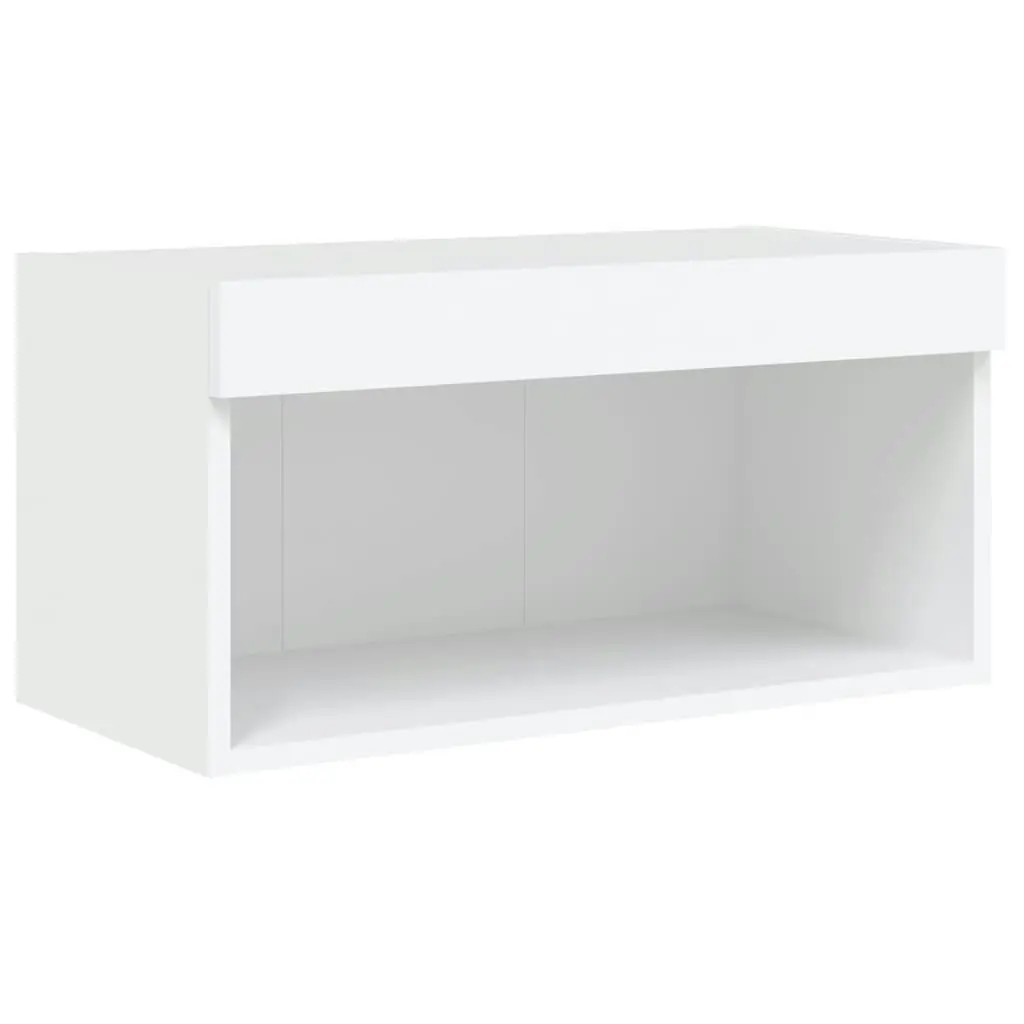 6 Piece TV Wall Units with LED White Engineered Wood 3216622