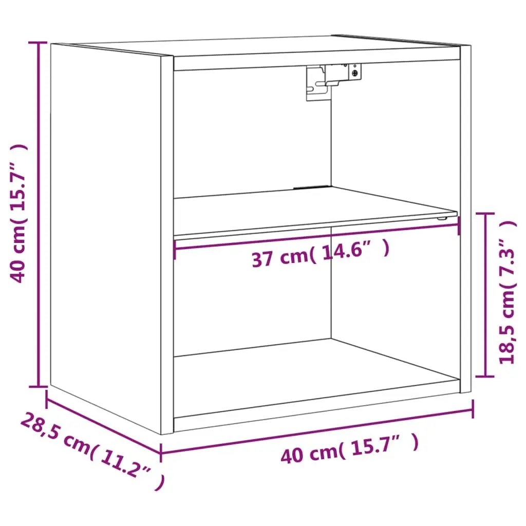 Bedside Cabinets with LED Lights Wall-mounted 2 pcs White 837065