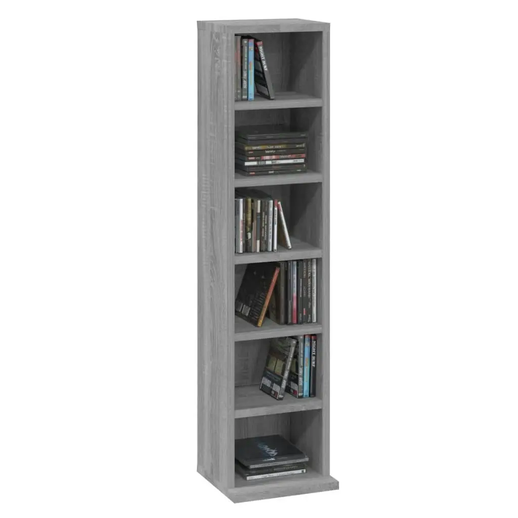 CD Cabinet Grey Sonoma 21x20x88 cm Engineered Wood 815073