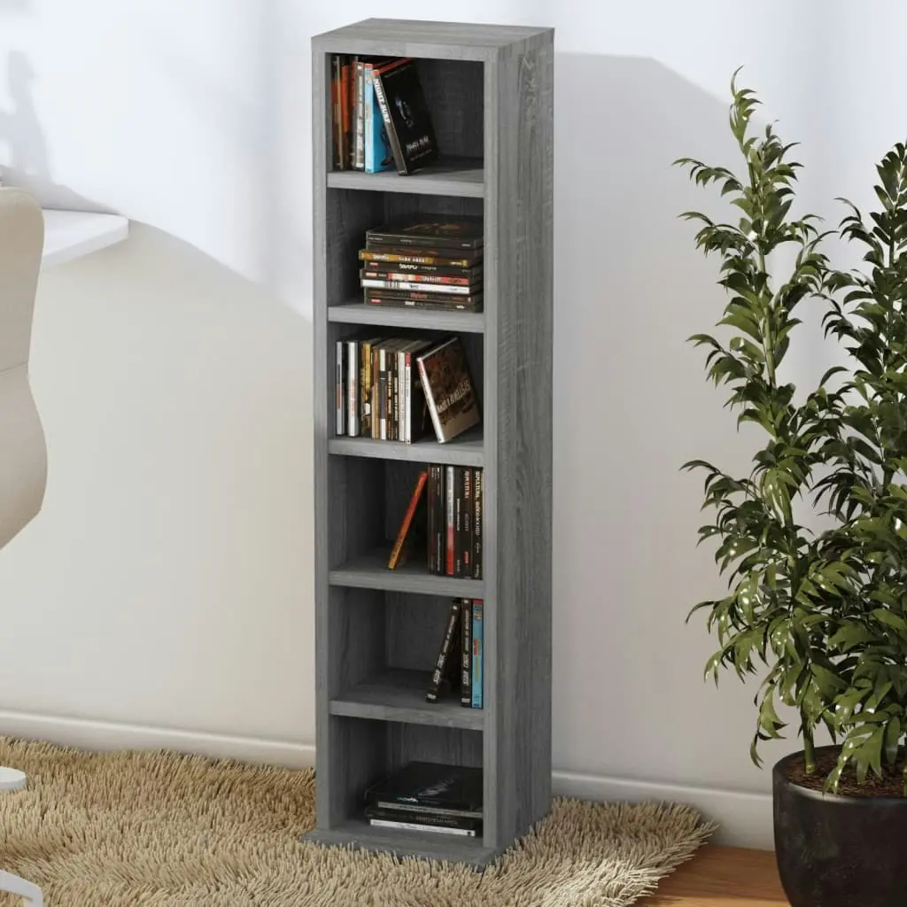 CD Cabinet Grey Sonoma 21x20x88 cm Engineered Wood 815073