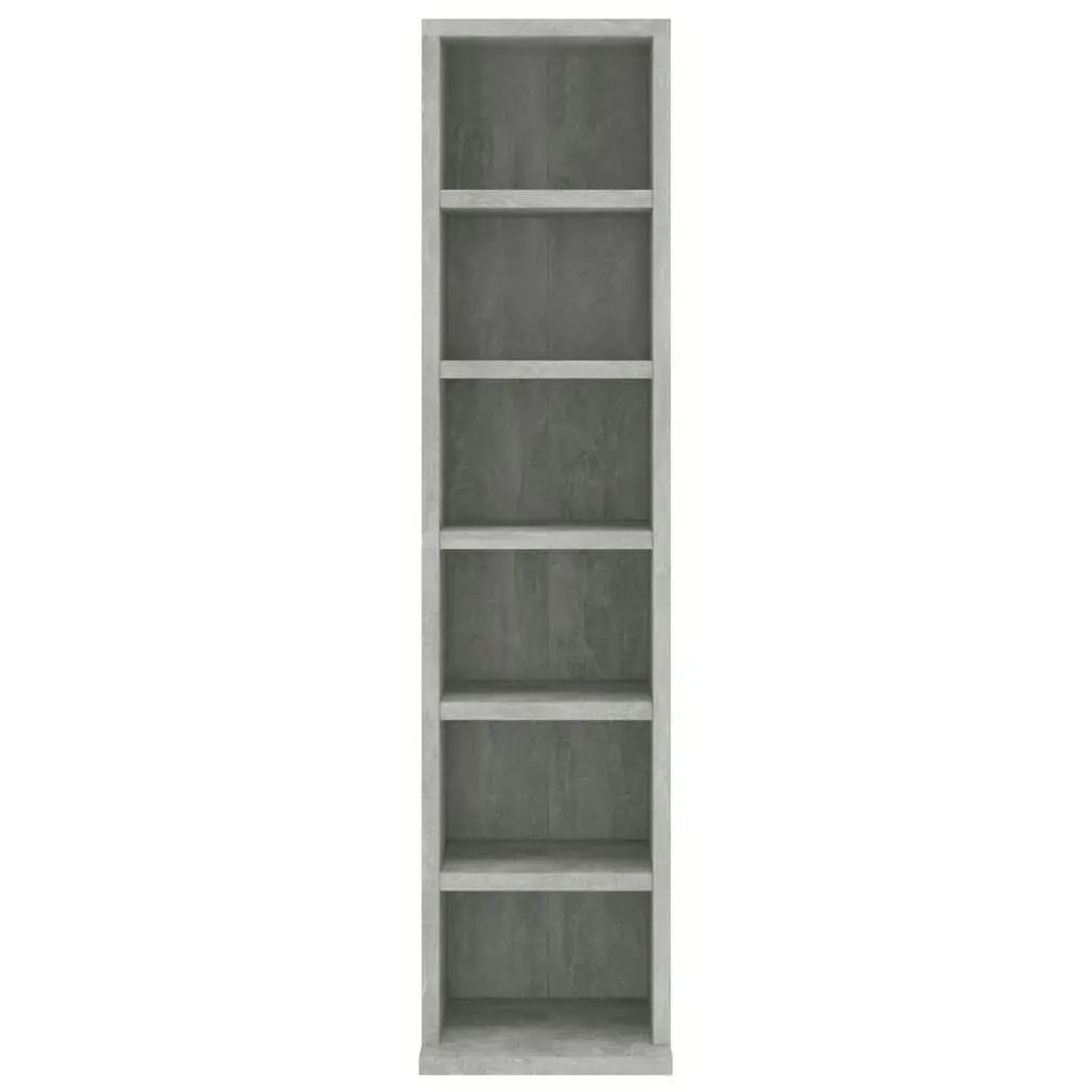 CD Cabinet Concrete Grey 21x20x88 cm Engineered Wood 800355