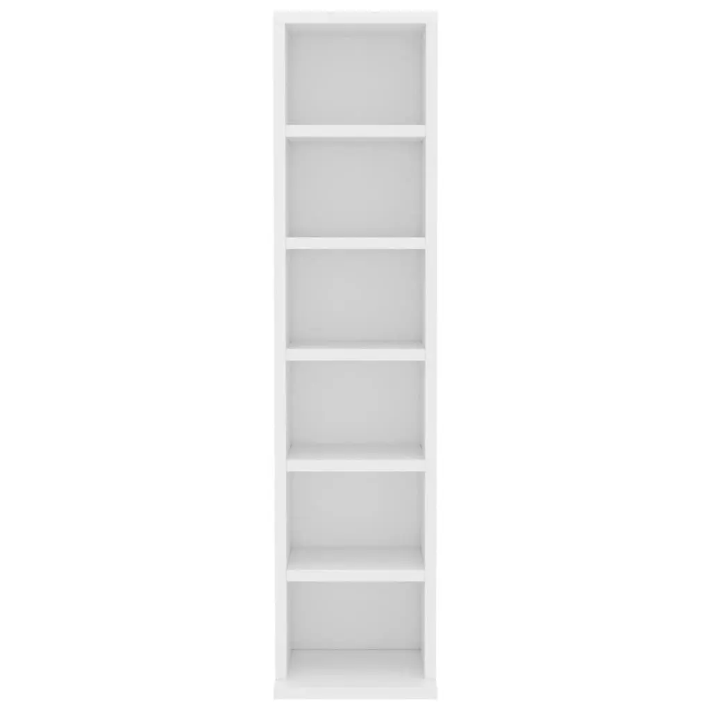 CD Cabinet White 21x20x88 cm Engineered Wood 800351