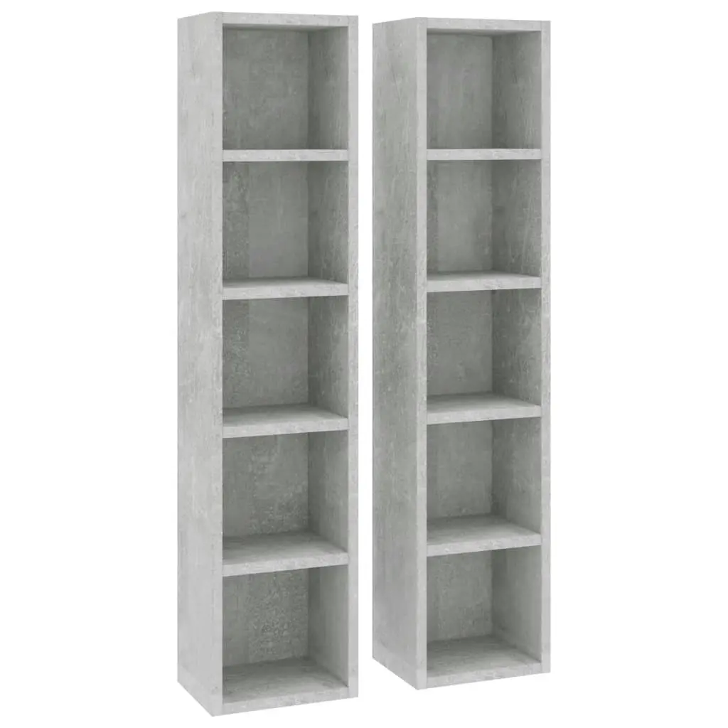 CD Cabinets 2 pcs Concrete Grey 21x16x93.5 cm Engineered Wood 802700