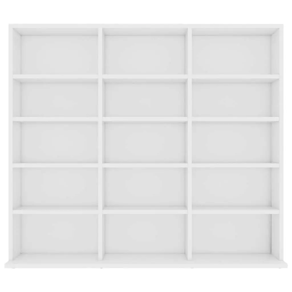 CD Cabinet White 102x23x89.5 cm Engineered Wood 801787