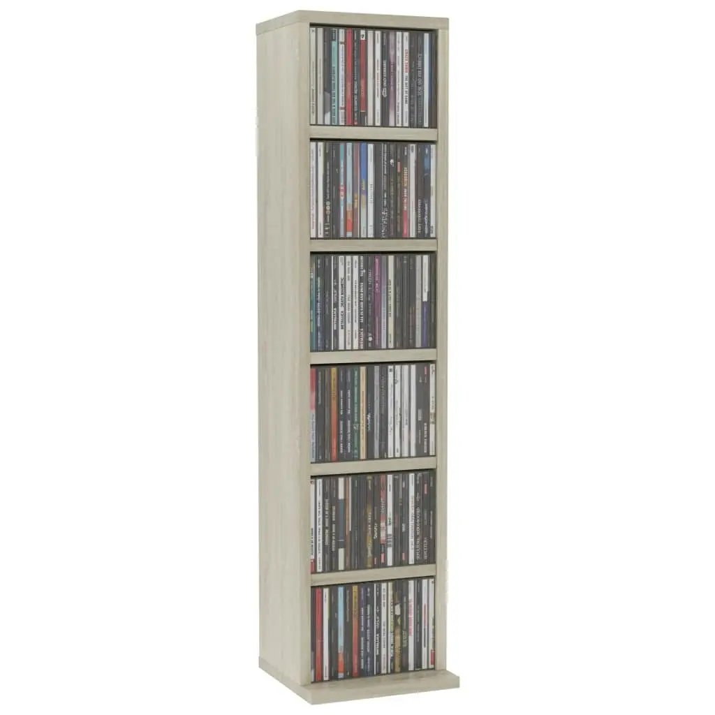 CD Cabinet Sonoma Oak 21x20x88 cm Engineered Wood 800354