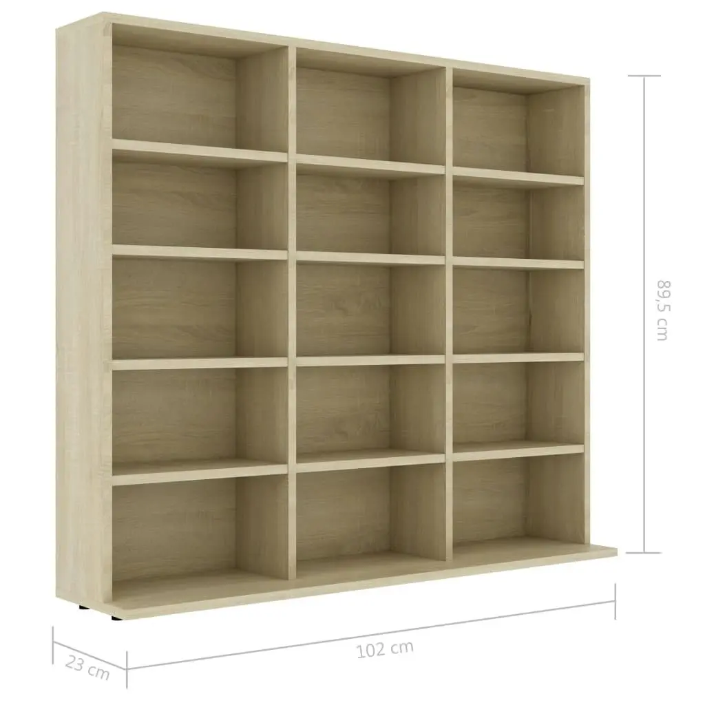 CD Cabinet Sonoma Oak 102x23x89.5 cm Engineered Wood 801790