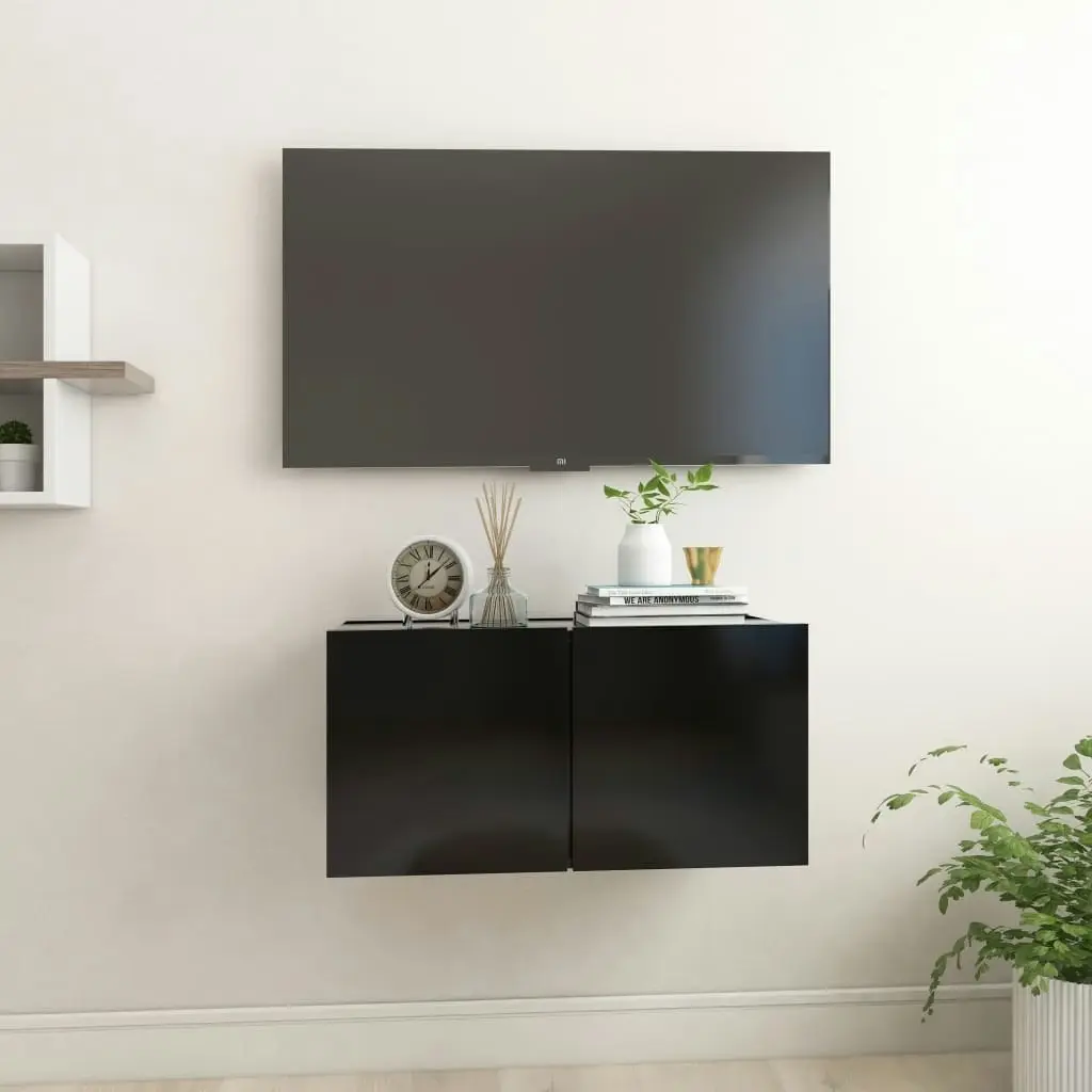 Hanging TV Cabinet Black 60x30x30 cm 804511