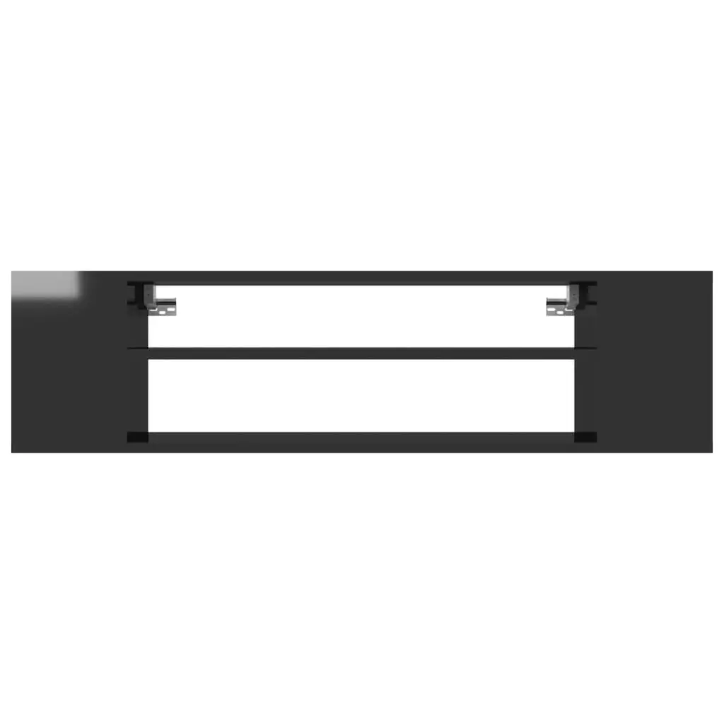 Hanging TV Cabinet High Gloss Black 100x30x26.5 cm Engineered Wood 806236