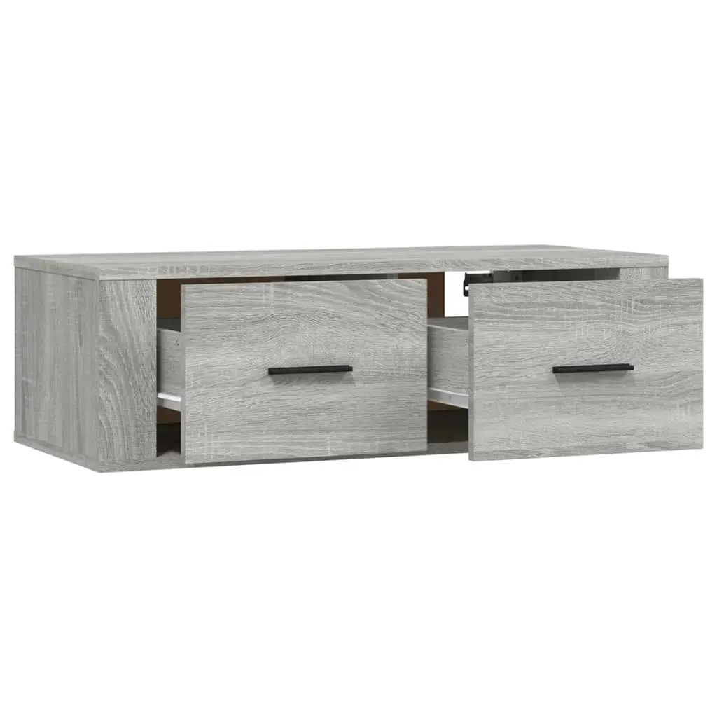 Hanging TV Cabinet Grey Sonoma 80x36x25 cm Engineered Wood 816838