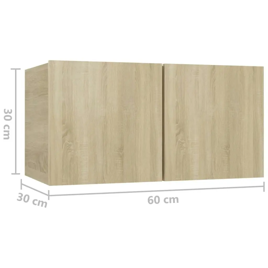 Hanging TV Cabinet Sonoma Oak 60x30x30 cm 804517