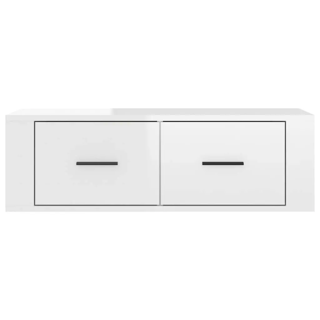 Hanging TV Cabinet High Gloss White 80x36x25 cm Engineered Wood 816834